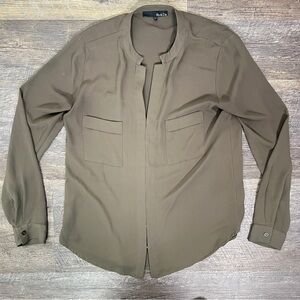 Ro & De army green blouse top shirt size XS B173